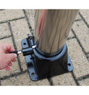 Light Slate Gray Heavy Duty Stainless Steel Fold Down Bollard with Chain Eyelet