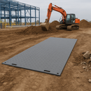 Dim Gray High-Strength DeckTuff™ Access Mat Non-Slip, 20 Tonne Capacity Ideal for Groundworks Utilities