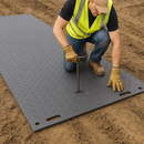 Dim Gray High-Strength DeckTuff™ Access Mat Non-Slip, 20 Tonne Capacity Ideal for Groundworks Utilities