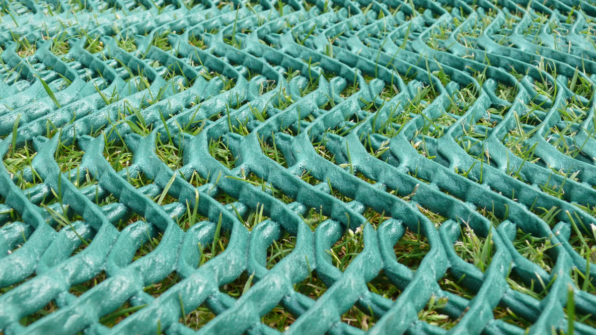 Cadet Blue Heavy-Duty Grass Reinforcement Mesh For High Traffic Areas