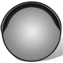 Dark Gray Outdoor Traffic Convex Mirror – 30 cm, Black Frame • Weather-Resistant • Wide-Angle Vision for Driveways, Blind Spots & Corners