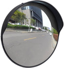 Light Slate Gray Outdoor Traffic Convex Mirror – 30 cm, Black Frame • Weather-Resistant • Wide-Angle Vision for Driveways, Blind Spots & Corners