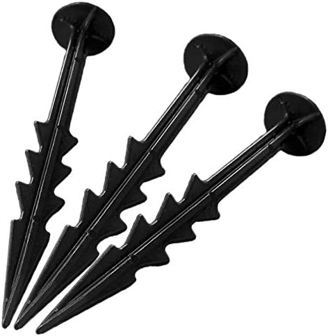 Black Durable Economy Pegs For Weed Control & Rubber Matting - 100Pcs