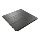 Dim Gray Heavy-Duty Interlocking Rubber Playground Mats – Black, 36" x 36" x 16mm – Non-Slip, Shock-Absorbing, Safety Flooring