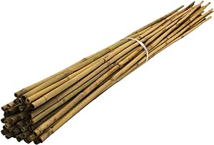 Dark Khaki High Quality Premium Bamboo Canes Sustainable Plant Supports - 210cm