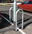 Dim Gray Heavy-Duty Lamp Post Protector – Galvanised / Powder-Coated Bollard Guard for Street Lights, Signage & EV Posts