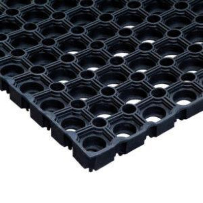 Black 10 Metre Black Rubber Grass Mat Roll – Heavy Duty, Non-Slip Matting for Gardens, Playgrounds & Landscaping
