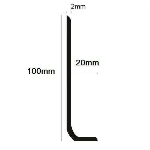 Black High-Performance PVC Flexible Skirting 100mm x 20mm - 15m Coil – Perfect for Hospitals, Schools & Offices