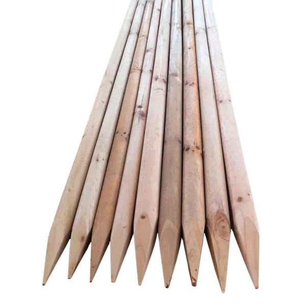 Gray Durable Softwood Tree Stake With Spiked End For Easy Installation