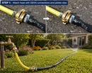Dim Gray AquaWeave™ Garden Soaker Hose with Fittings – Efficient Low Pressure Irrigation System