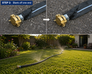 Dim Gray AquaWeave™ Garden Soaker Hose with Fittings – Efficient Low Pressure Irrigation System