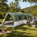 16 Person Waterproof Family Camping Tent with Room Dividers, Rainfly & Storage Pockets | Large Group Tent 680 x 510 x 210 cm