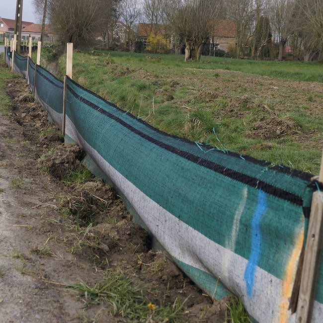 Dark Olive Green Premium Silt Fence For Construction, Forestry & Farming - 0.75m x 100m