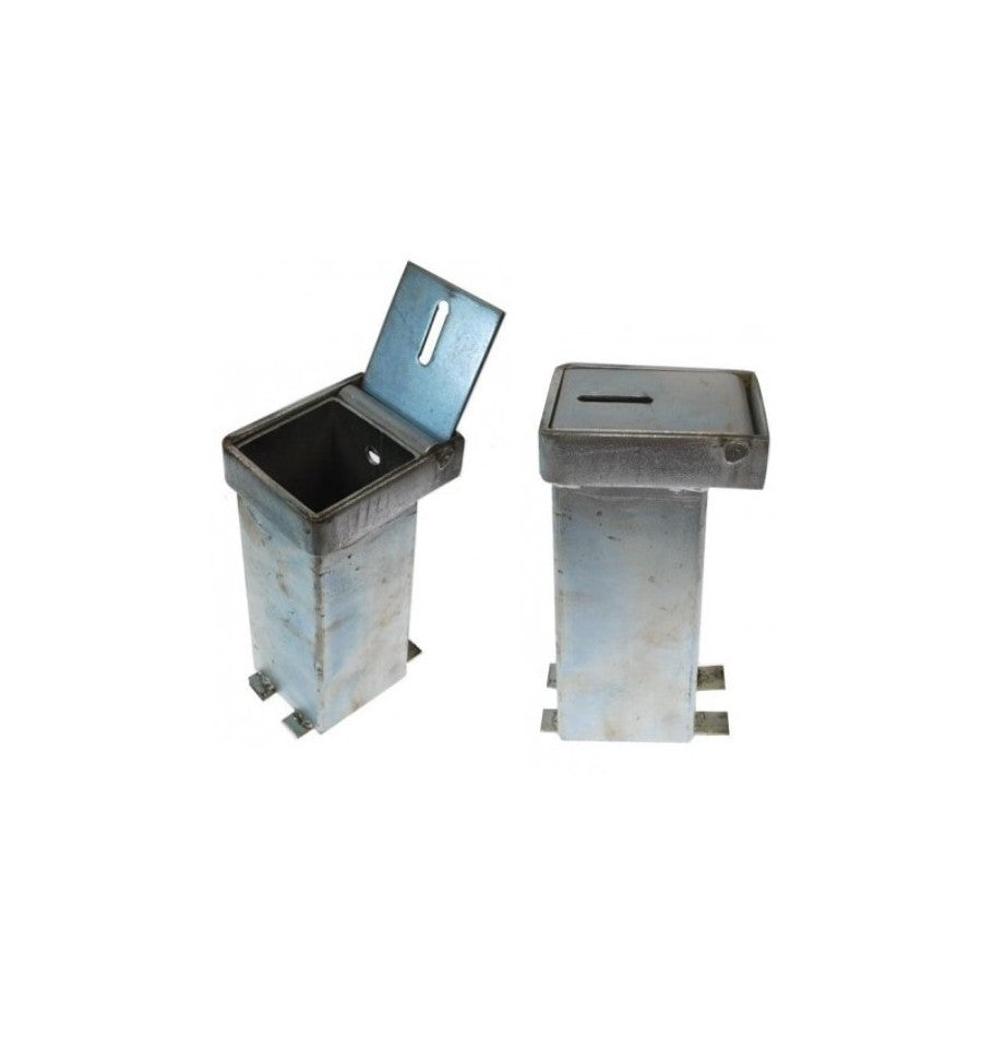 Light Slate Gray Heavy Duty Removable Security Post with Padlock & 3 Keys