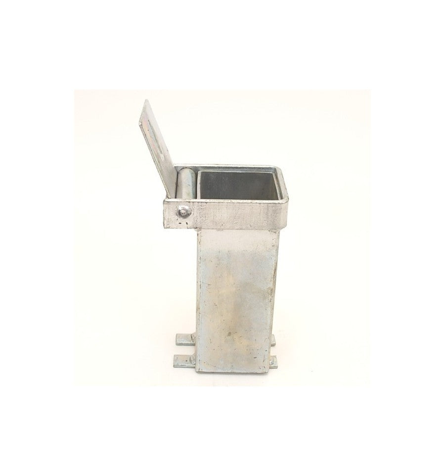 White Smoke Heavy Duty Removable Security Post with Padlock & 3 Keys