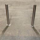 Rosy Brown Plain Round Stainless Steel Security Bollard – 1000 mm Above Ground (Ø 48–204 mm)
