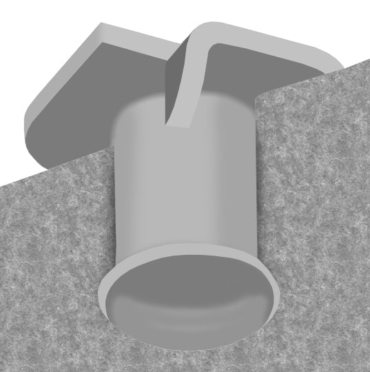 Dark Gray Tee Nut M8 - Fitting Equipment