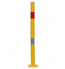 Goldenrod Yellow & Red Bendy Bolt Down Tall Static Parking Post