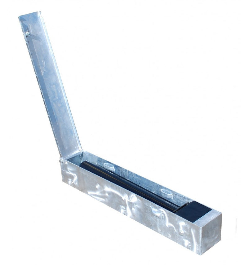 Light Steel Blue Fold Away (coffin) Black Parking Post