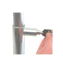 Rosy Brown Fold Down Galvanised With Red Band Parking Post Hoop & Integral Lock