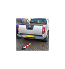 Dark Slate Gray Red & White Fold-Down Parking Post with Built-In Lock & Eyelet – 900 mm Steel Bollard