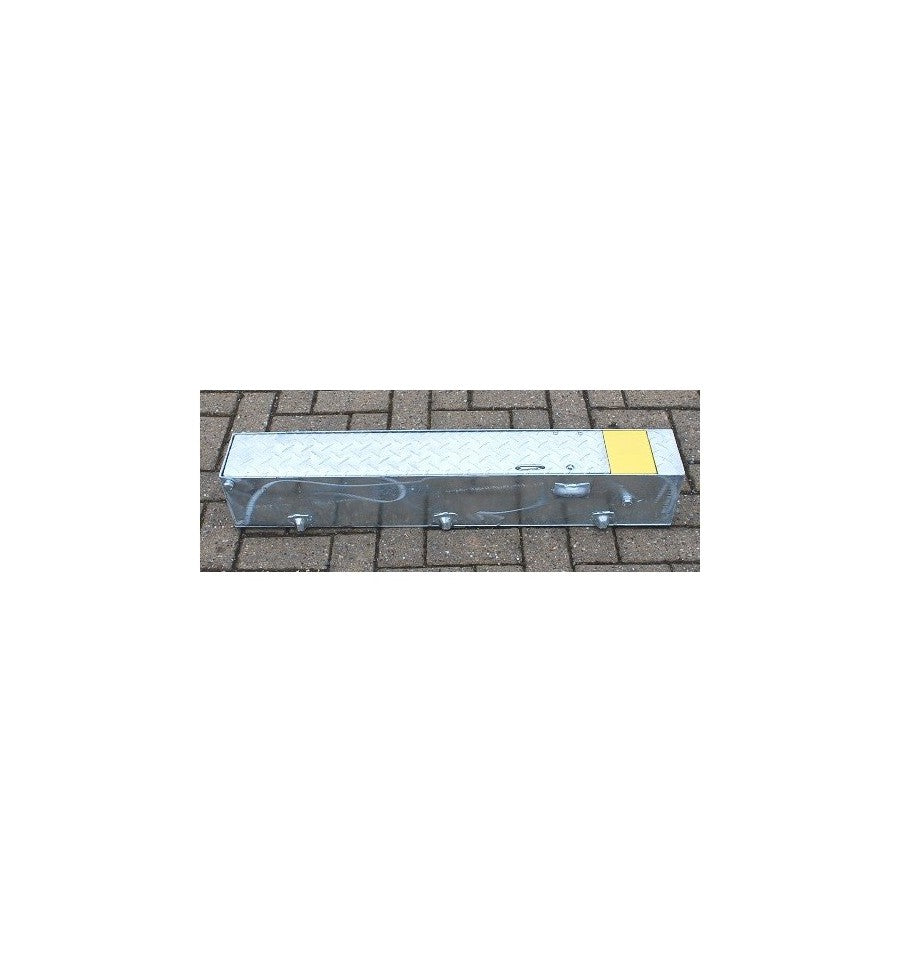 Dim Gray Fold Away (coffin) Parking Post - Yellow & Red