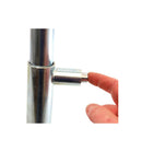 Rosy Brown Fold Down Galvanised With Red Band Parking Post Hoop & Integral Lock