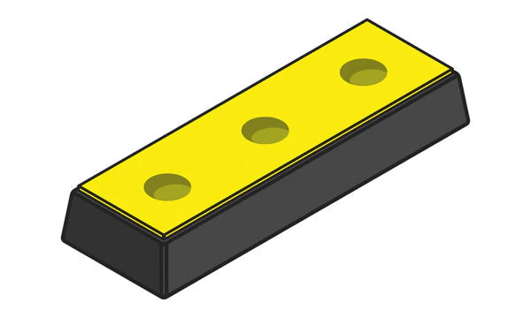 Dark Slate Gray SBR Rubber Dock Bumper 750 x 250 x 115mm