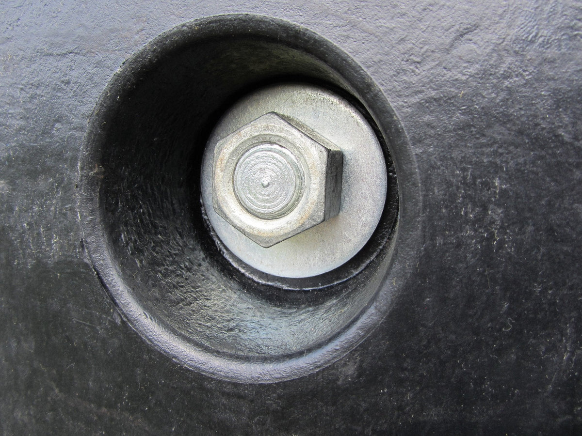 Dark Slate Gray Standard Rubber Dock Bumper with Fixings – Heavy-Duty Impact Protection for Loading Bays