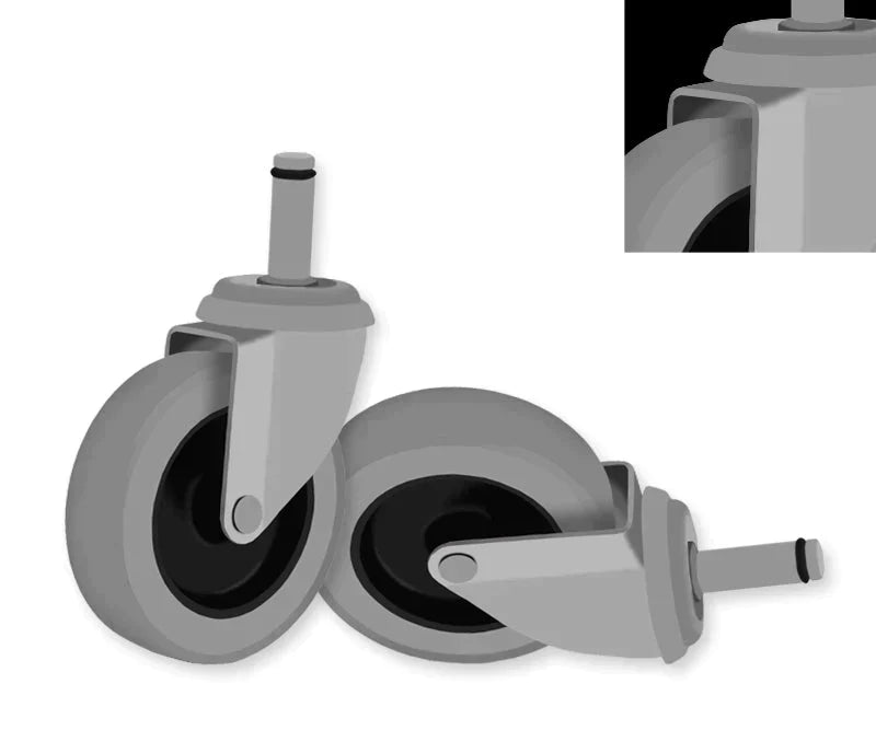 Light Slate Gray 75mm Diameter Wheel Numatic Compatible Range Castors