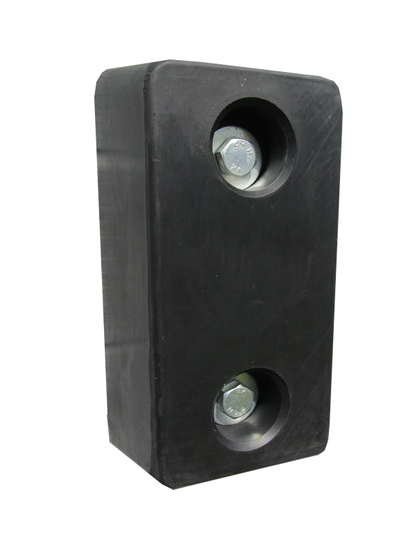 Dark Slate Gray Standard Rubber Dock Bumper with Fixings – Heavy-Duty Impact Protection for Loading Bays