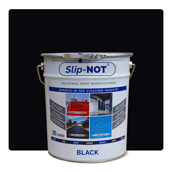Black Supercoat Non Slip Garage Floor Paint High Impact 20Ltr Paint For Factory Warehouses By Industrial Supplies