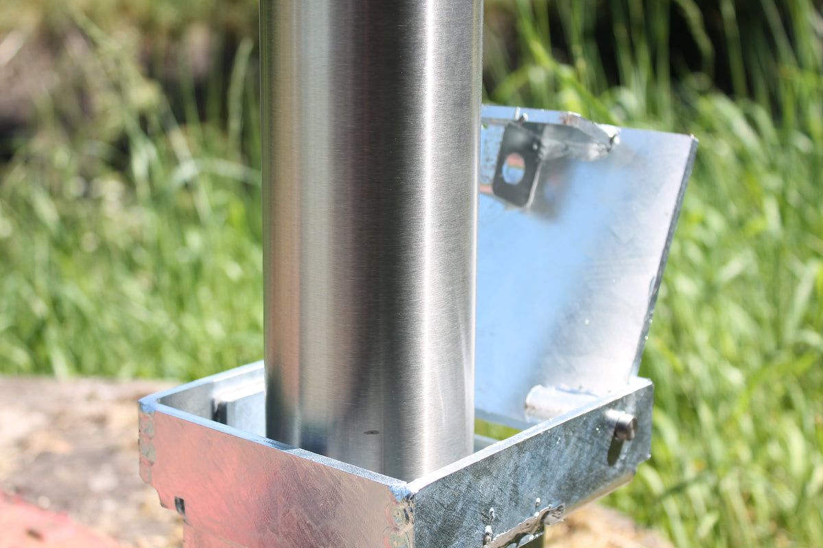 Dark Sea Green Removable Stainless Steel Security Bollard – 1000mm Height, 60mm–204mm Diameter