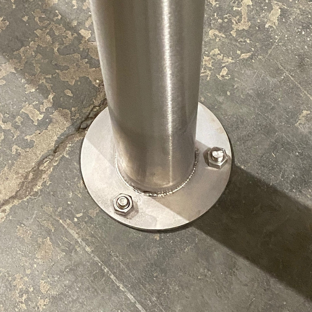 Slate Gray 48mm - 204mm Stainless Steel Plain Round Bollard 1000mm Above Ground