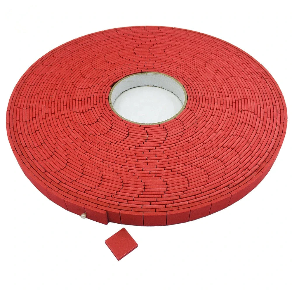 Maroon Premium PVC Glass Protection Foam Pads – 1000pcs Roll – Residue-Free, Shock-Absorbing, Peel-Off Adhesive